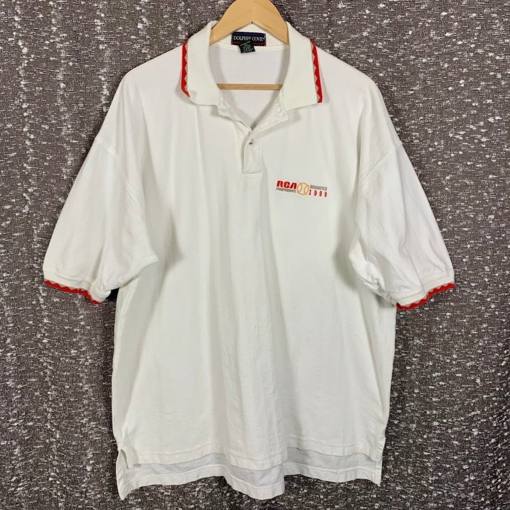 Vintage Dolphin Cove 1999 RCA Championships Indianapolis Tennis Polo Shirt XXL